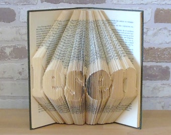 Reading - folded book // Book folding art // Gift // Bookworm // Decoration