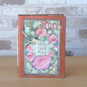 Junk Journal A6 Roses // Diary // Notebook // Memory Book // Gift
