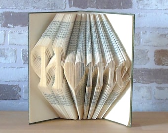 Folded Book - Home // Book Art // Bookfolding // Book Art // Gift // Inauguration Gift // Decoration // Friendship