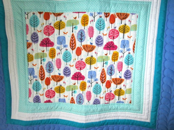 Colorful Unisex Baby Quilt Multi Color Play Mat Gender Neutral