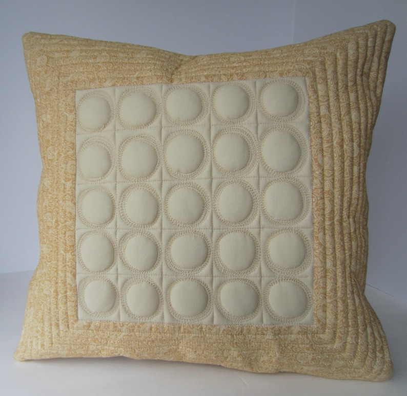 Neutral Quilted Toss Pillow Cover Beige Contemporary Quilted Etsy