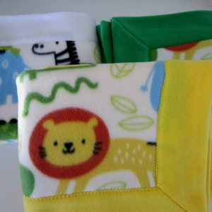 All Season Micro Fleece Plush Baby Blanket for Toddler Bed or Crib; Cozy Fluffy Colorful Zoo Animals Ultra Thick Fleece Blanket
