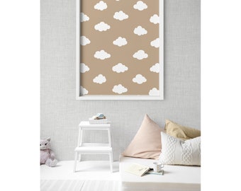 Cloud Mid Century Wall Art Printable,Gender Neutral  Printable Nursery Wall Art, Baby Shower Nursery Gift