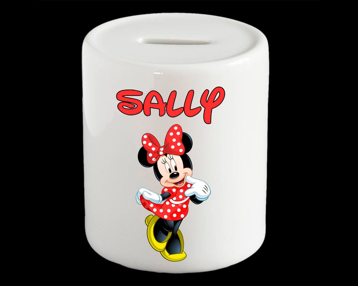 Personalised Minnie Mouse Piggy Bank 