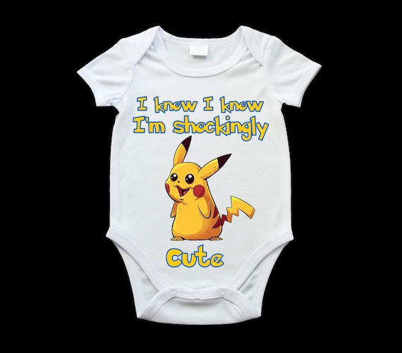 Grenouillere Bebe De Pikachu Pokemon Imprime Barboteuse Etsy