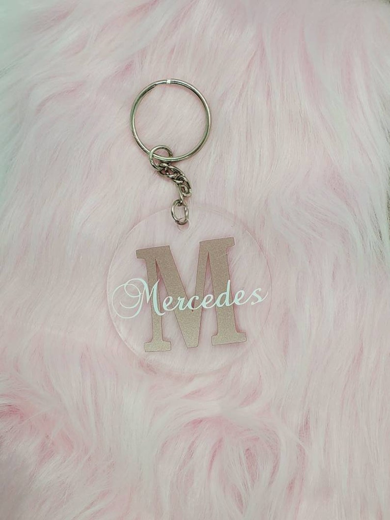 keychain with name rose gold name keychain custom keychain Personlized keychain personalized keychain initial keychain monogram decal