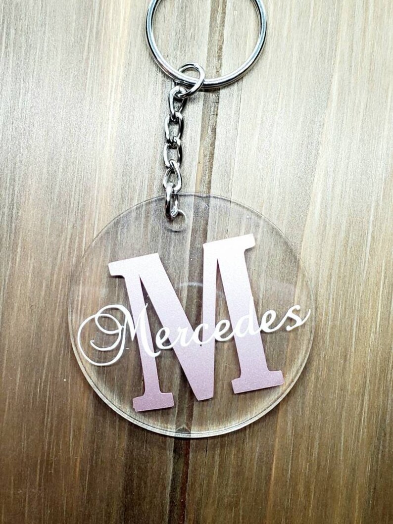 keychain with name rose gold name keychain custom keychain Personlized keychain personalized keychain initial keychain monogram decal