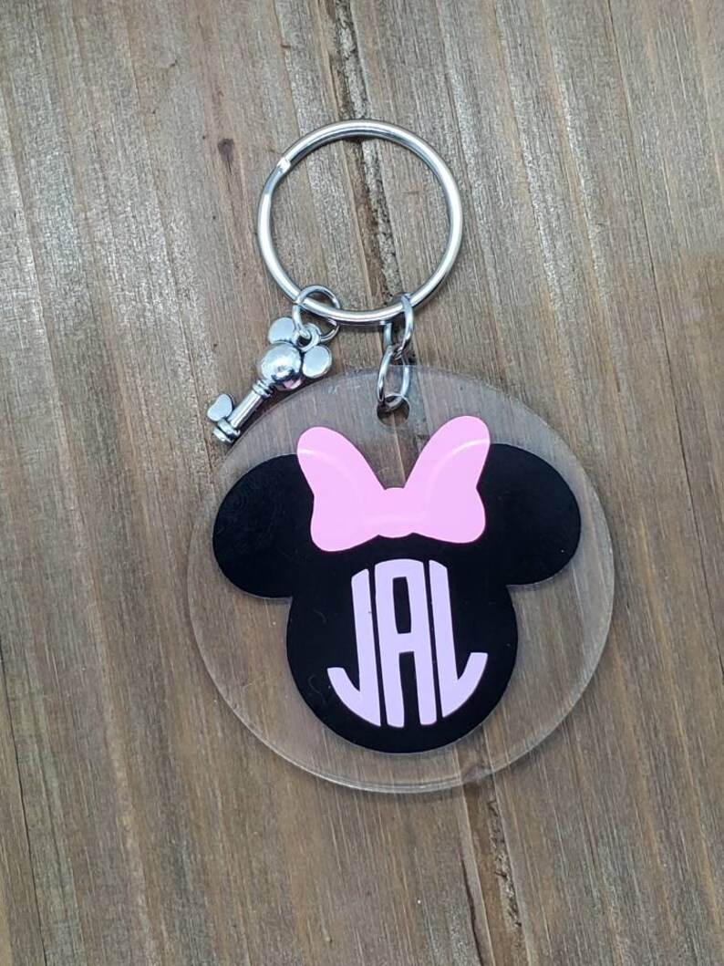 Disney Keychain Monogram Keychain Keychains Personalized Etsy