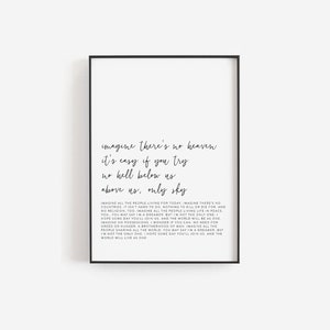 Song lyrics print, Song lyrics wall art, Editable print, Song lyrics poster, Custom print, Personalized print, Printable quote, The Beatles