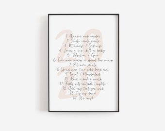 New years gift, 2020 printable, 2020 digital template, New Years resolution, 2020 print, Custom print, Personalized print, Printable quote