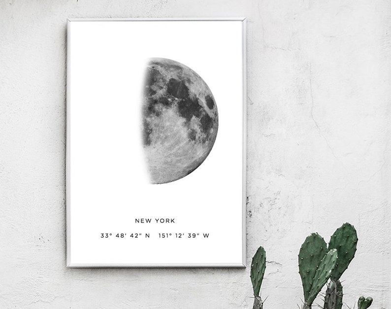 Moon Phase Location Print Template Moon Phase Printable - Etsy