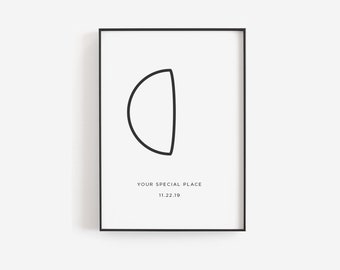 Minimalist art, Moon print, Minimal print TEMPLATE, Minimal poster, Minimalist abstract, Minimalistic, Minimal proposal, Template minimal