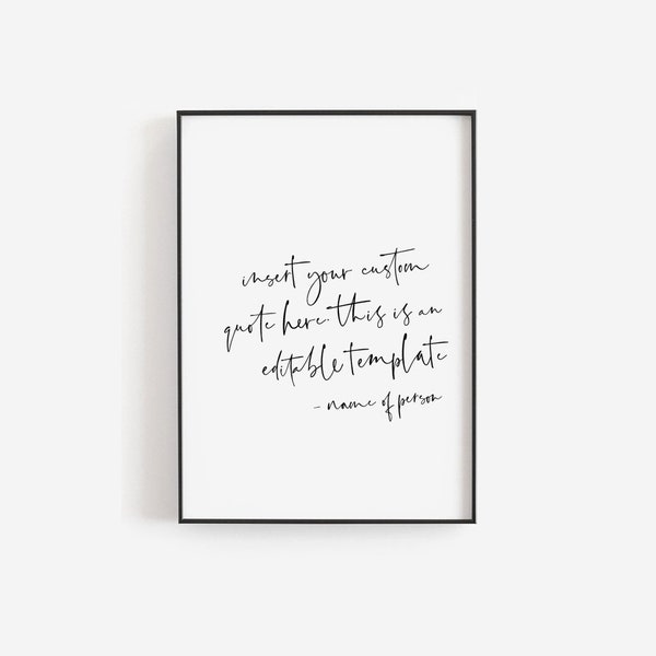 Custom Quote Print - Etsy