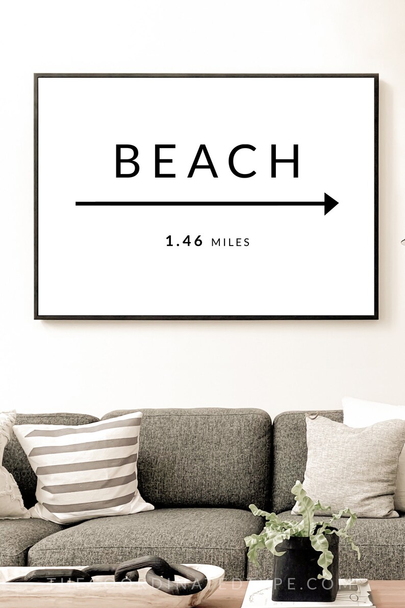 Beach Sign Airbnb Sign Airbnb Wall Art Location Print Home Etsy Australia
