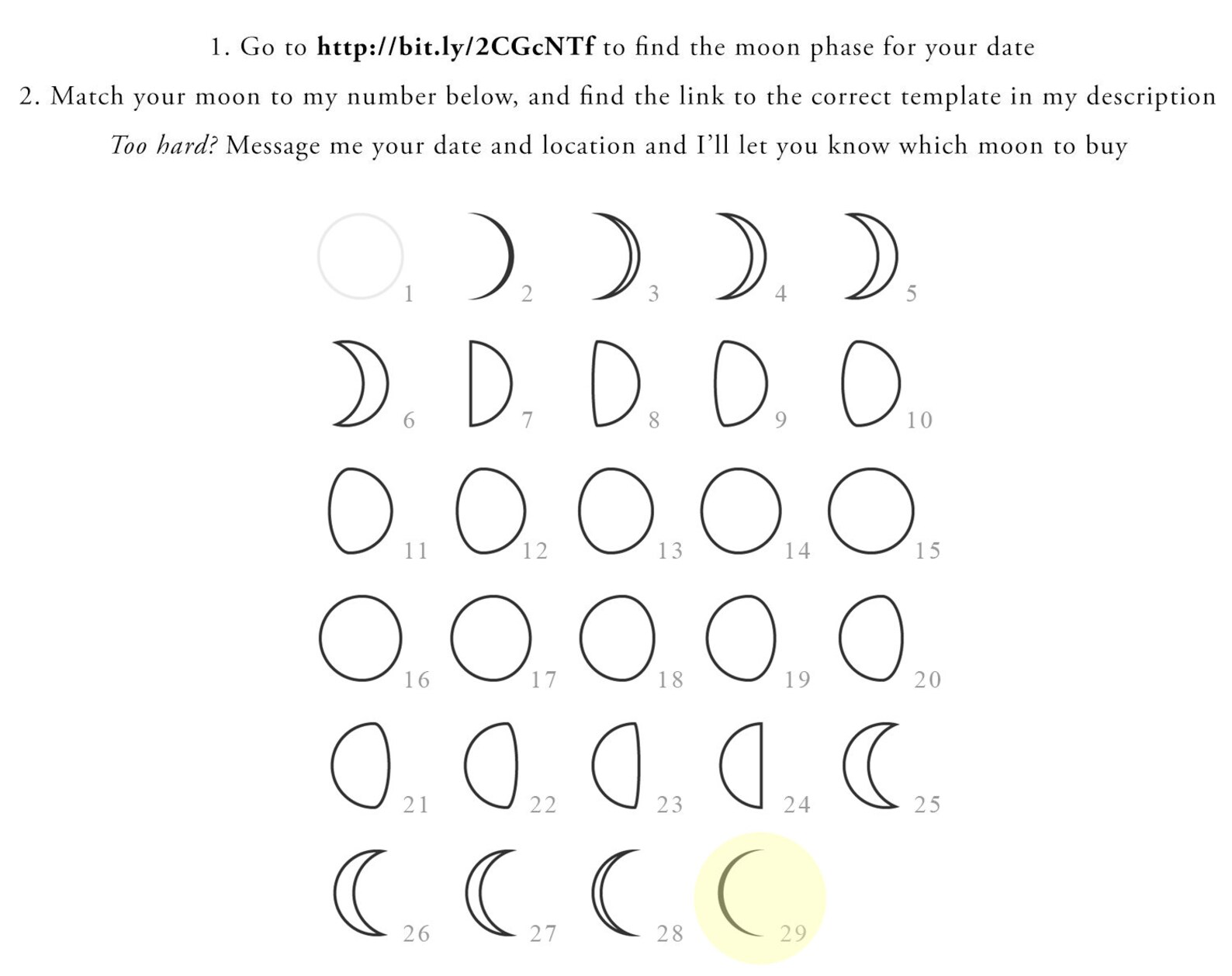 Moon Phases TEMPLATE Moon Print Moon Poster Moon Art Thin Moon Moon Phases TEMPLATE Moon Print Moon Poster Moon Art Thin Moon