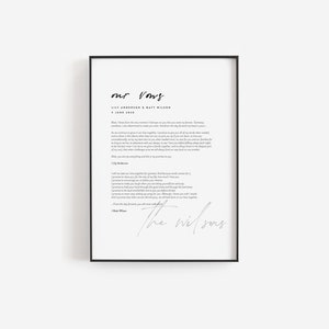 Art mural de vœux de mariage, Vœux de mariage imprimables, Impression de vœux de mariage, Cadeaux d’anniversaire pour lui, Signe de vœux, Vœux imprimables, Vœux minimalistes
