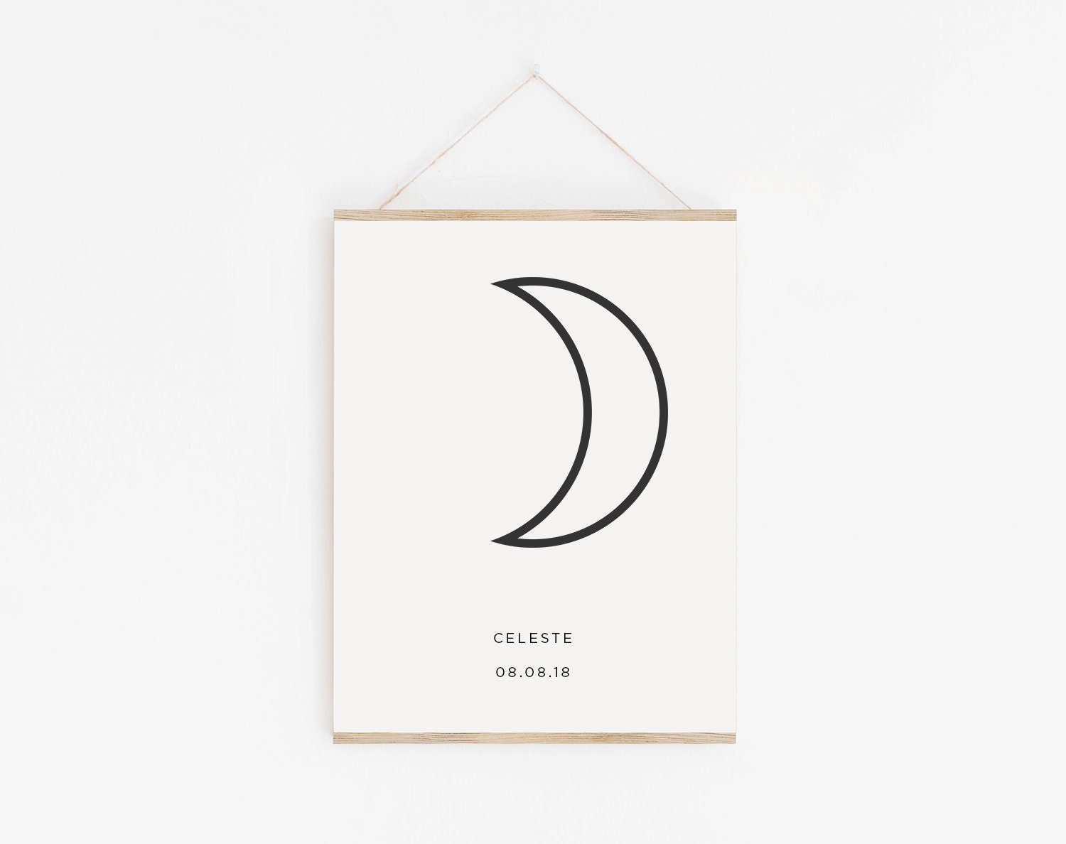 Moon Printable Art Minimal Moon Artwork Moon Nursery Art Etsy