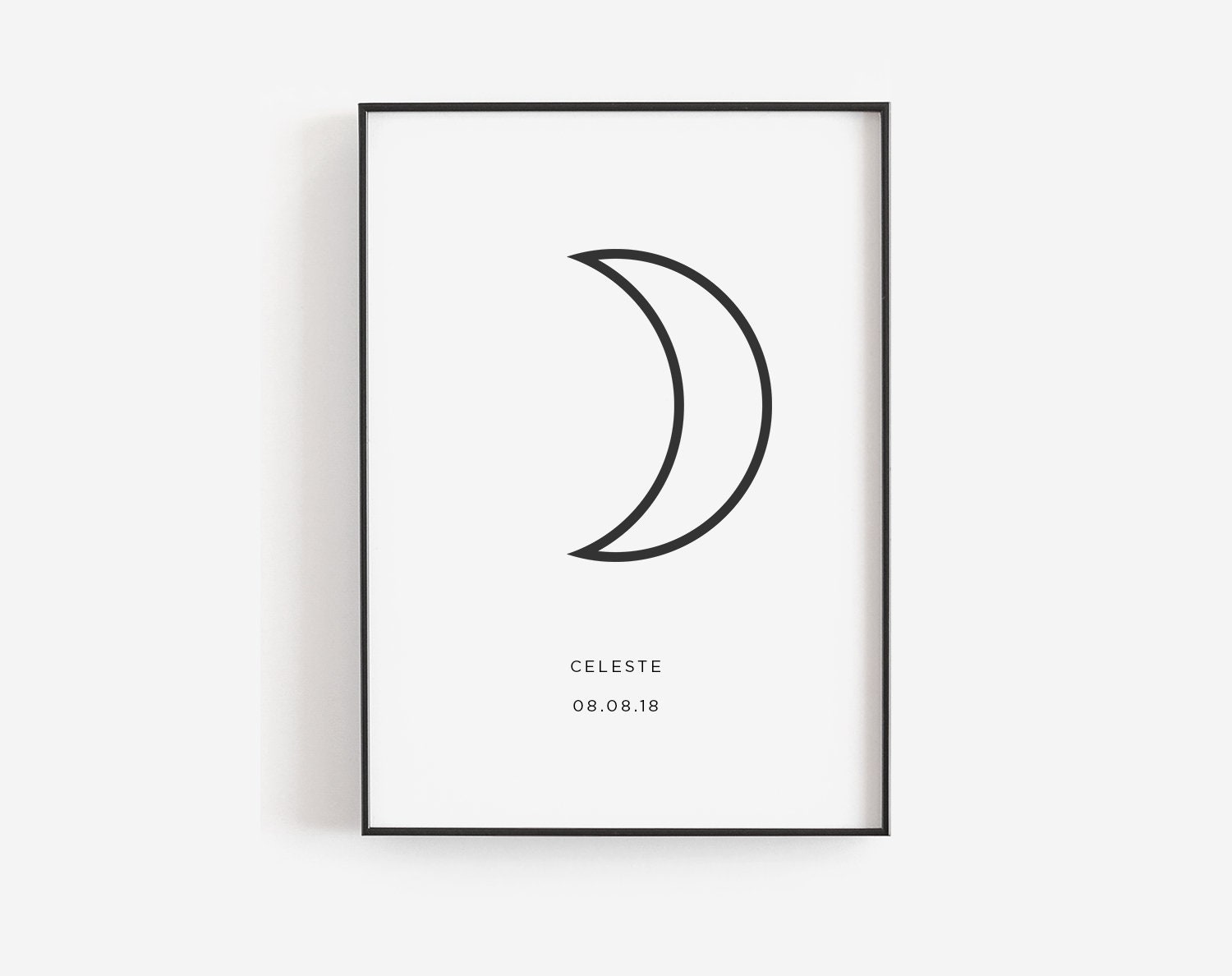 Moon Printable Art Minimal Moon Artwork Moon Nursery Art Etsy