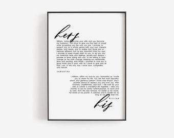 Vows print, Vows template, Vows gift, Vows calligraphy, Wedding vows wall art, Wedding vows printable, Wedding vows print, Anniversary gift