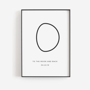 To the Moon and Back Printable TEMPLATE, Moon Baby Print, Moon and Back ...