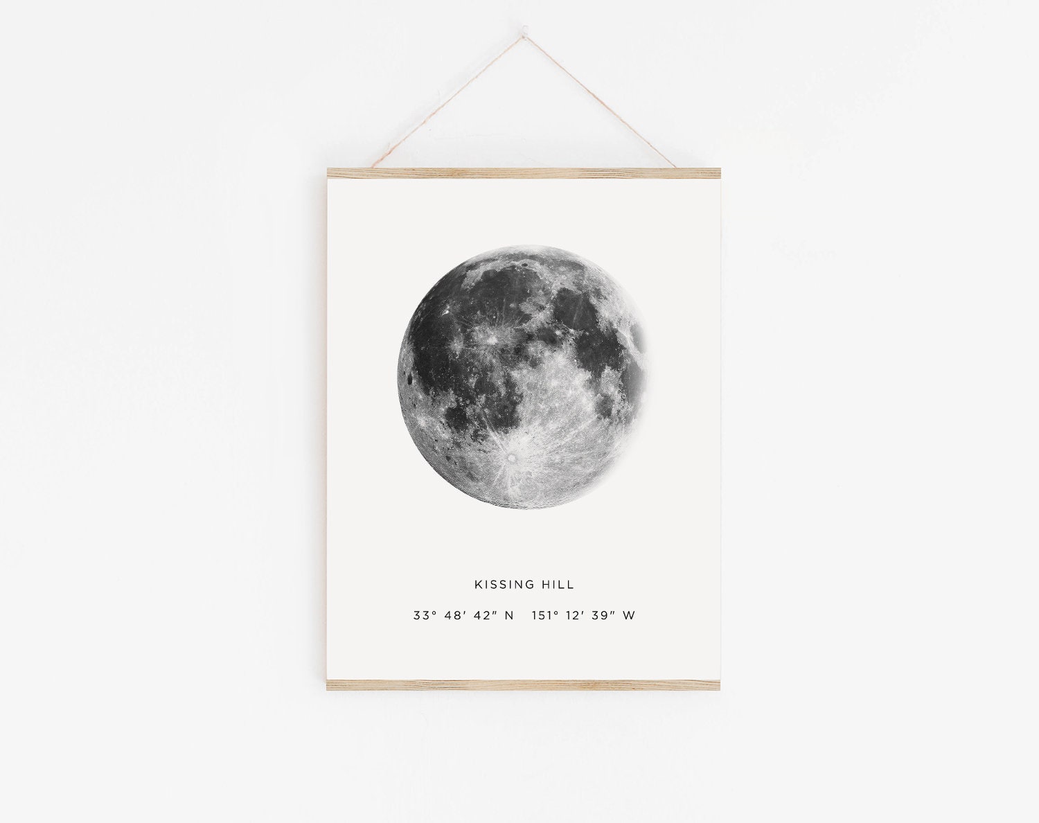 Moon Phase Wall Hanging Moon Phase Template Black And White Decor