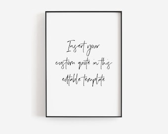 Personalized Thanksgiving gift, Custom quote print, Editable quote, Inspirational quote, Quote templett, Quote art print, Personalized print