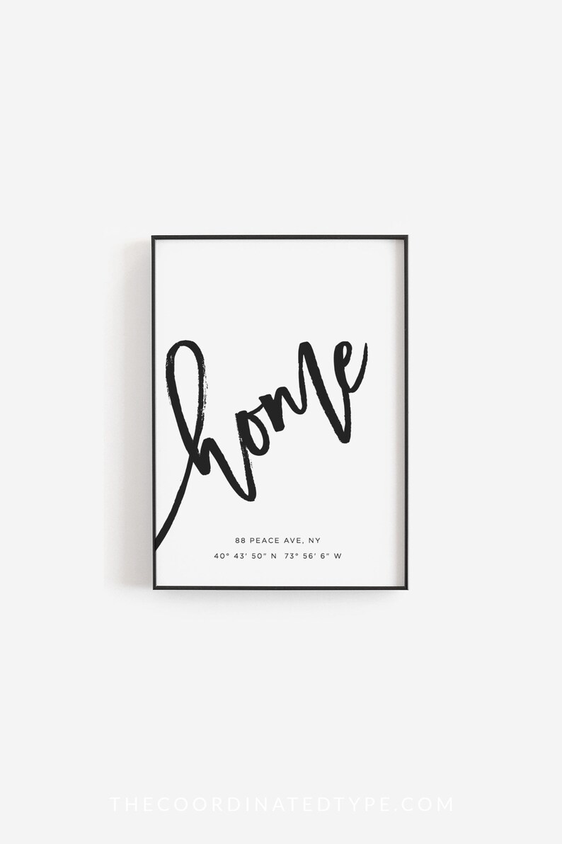 Home Print Template, Home Prints, Home Wall Art, Typography Print, New