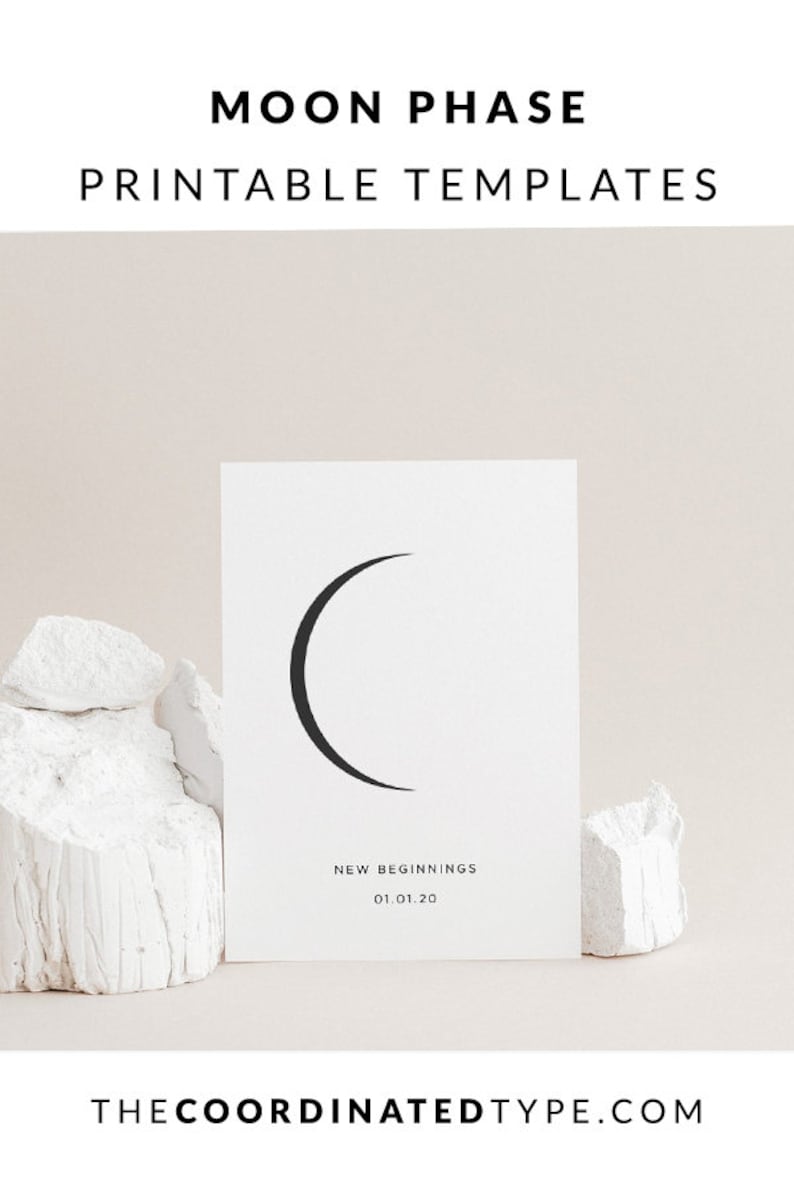 Moon Phases TEMPLATE Moon Print Moon Poster Moon Art Thin Etsy Moon Phases TEMPLATE Moon Print Moon Poster Moon Art Thin Etsy