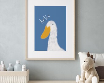 Runner Duck Nursery Print: Cheerful A4 Wall Art (Digital Download)