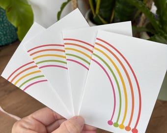 Bright Half Rainbow Mini Cards - A7 Greeting Cards Pack