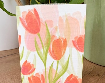Tulips A7 mini greeting card, floral cards, any occasion cards