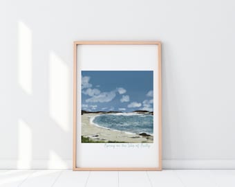 Isles of Scilly Coastal Print: Hand-Drawn Scenic Artwork (Digital Download)