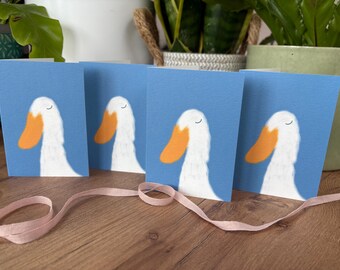 Runner Duck Mini Cards: A7 Greeting Cards, Pack of 4