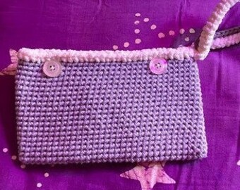 Gray Crochet Pouch