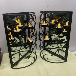 Wall Sconce, Mirrored, Wrought Iron