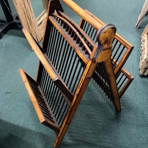 Bamboo, Cane Magazine Rack, Vintage