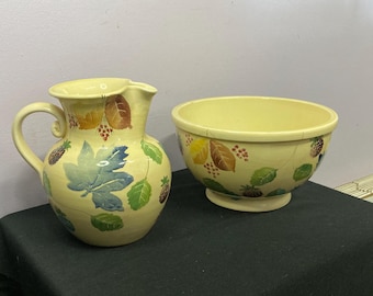 Italienischer Wasserkrug & Waschbecken, Cheramiche Alpha
