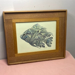 J.R. Watson Fish Art, Wood Frame, 1995