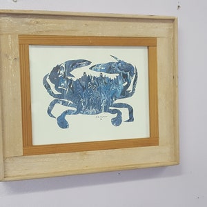 J.R. Watson Crab Art, Wood Frame, 1995