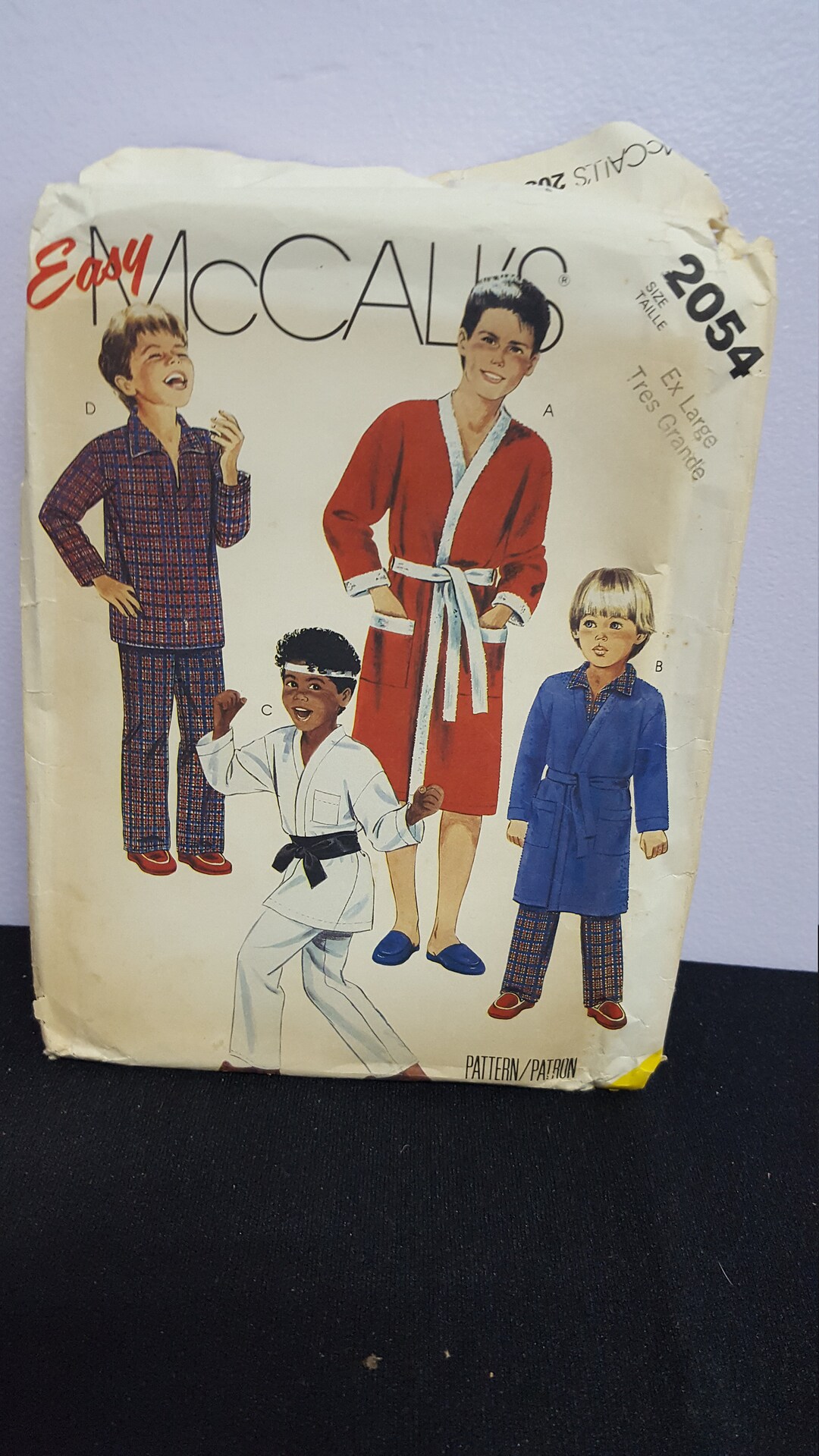 Easy Mccall's Pattern 2054 Boys Pajamas Karate Robe Etsy