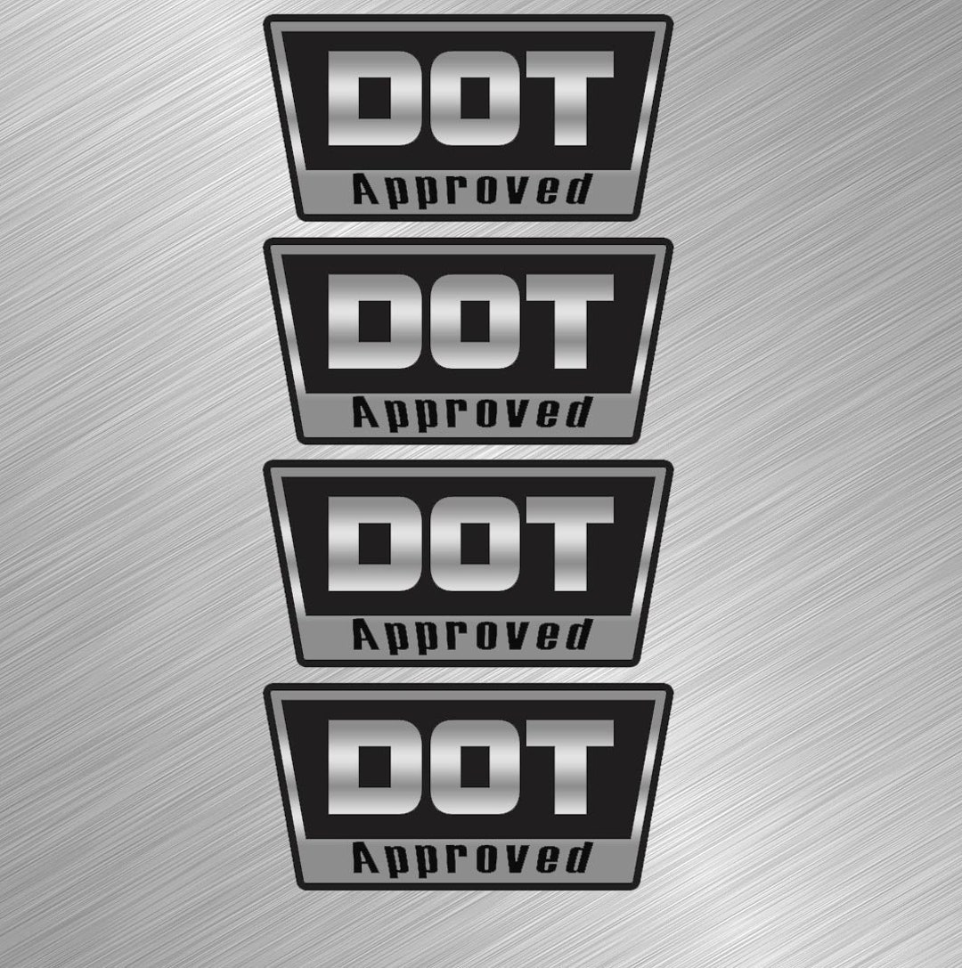 DOT Approved Silver Gradient Motorcycle Helmet Sticker Decal Custom