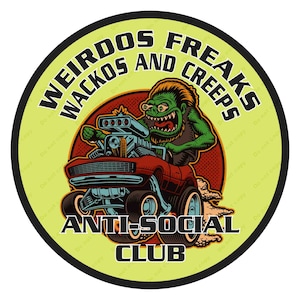 2-Pack Red Rat Fink Bumper Stickers – Hot Rod, Junk Yard, Motorcycle Style – By 3M