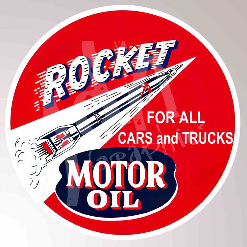 Rocket Oil Vintage Style Vinyl Decal Sticker Hot Rod Rat Rod - Etsy