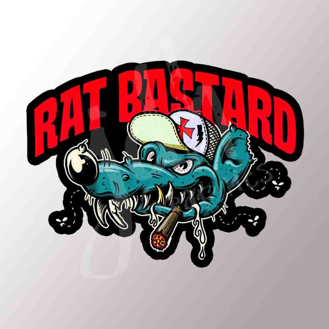 Rats Bastard Vintage Style Vinyl Decal Sticker Hot Rod Rat Rod Etsy