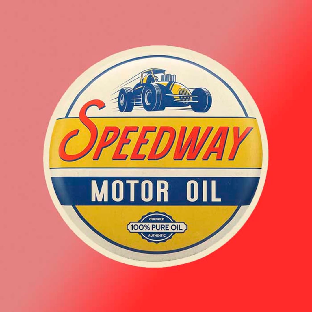 Speedway Vintage Style Vinyl Decal Sticker Racing Race Car Drag Racing ...