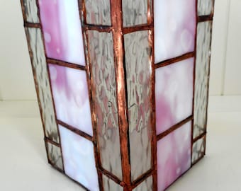 Handmade Stained Glass Candle Holder Box