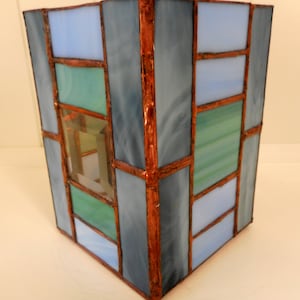 Handmade Stained Glass Candle Holder Box