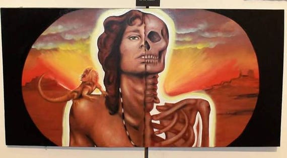 The Doors Jim Morrison Skeleton Desert Scene With Bearded Etsy