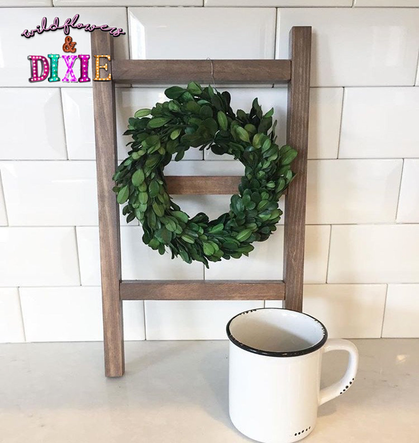 Mini Display Ladder Tea Towel Ladders Farmhouse Hand Towel Etsy