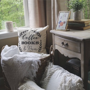 Rain Pillow Cover Reading Nook Bookworm Rain Pillow Cover Reading Nook Bookworm